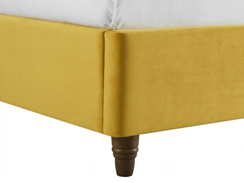 LPD Lexie 4ft6 Double Mustard Fabric Bed Frame