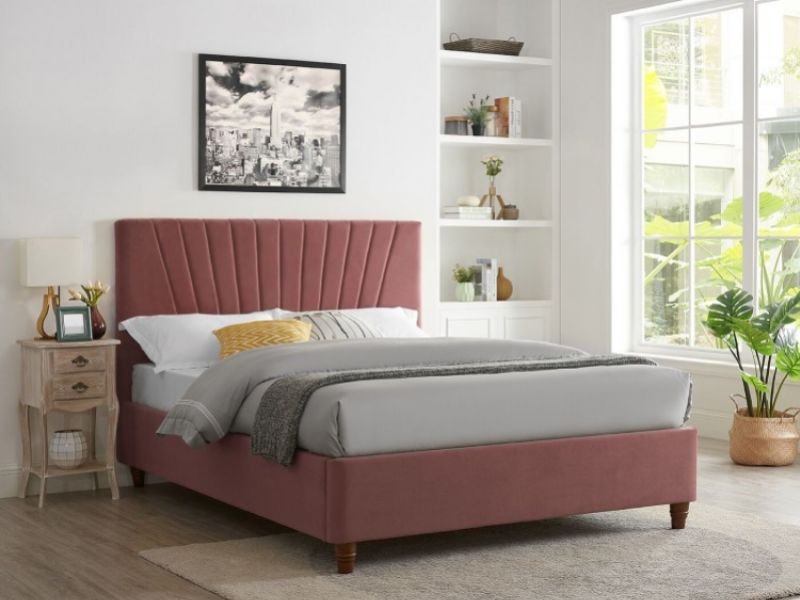 LPD Lexie 4ft6 Double Pink Fabric Bed Frame