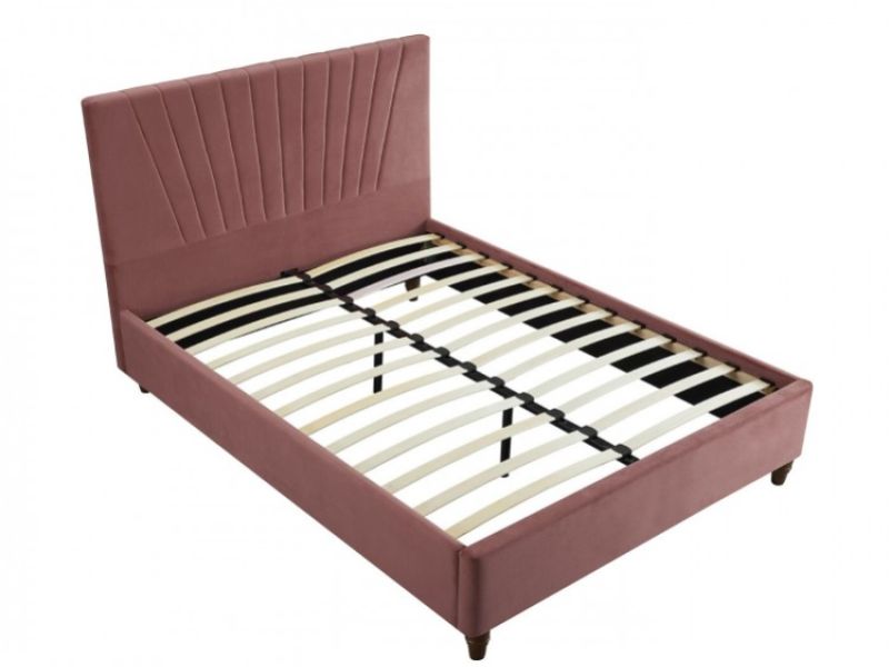 LPD Lexie 4ft6 Double Pink Fabric Bed Frame