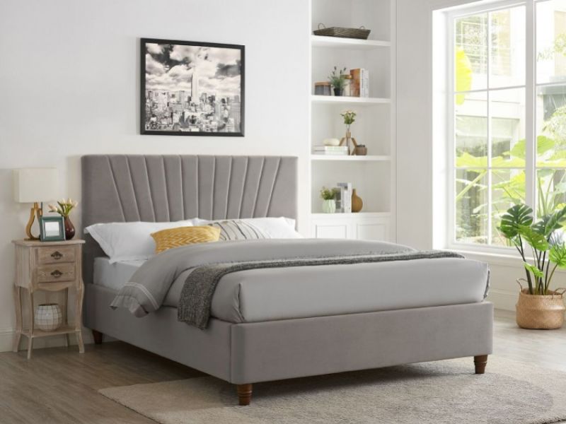 LPD Lexie 4ft6 Double Silver Fabric Bed Frame