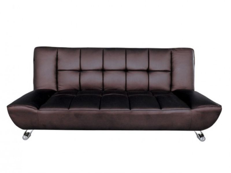 LPD Vogue Sofa Bed In Brown Faux Leather