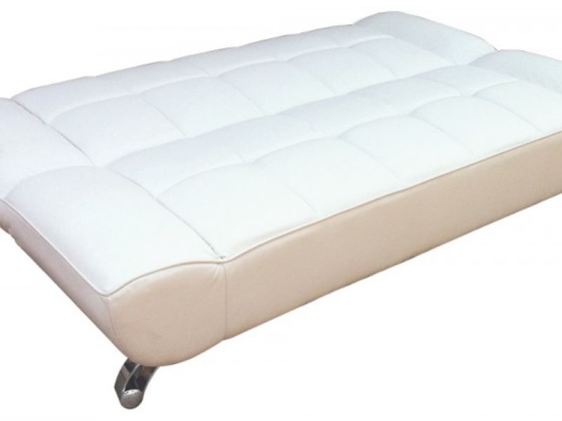 LPD Vogue Sofa Bed In White Faux Leather