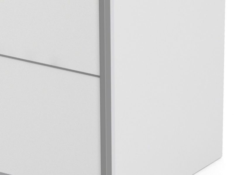 FTG Verona White Sliding Door Wardrobe (120cm 5 x Shelf)