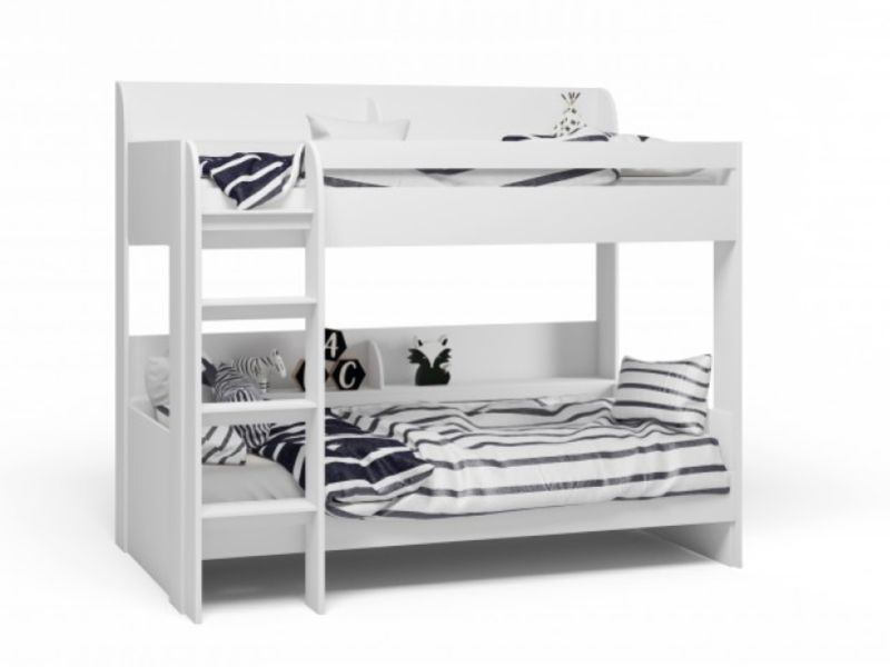 Kidsaw Ariel White Wooden Bunk Bed