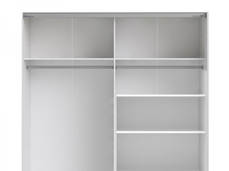 FTG Verona White Sliding Door Wardrobe (180cm 5 x Shelf)