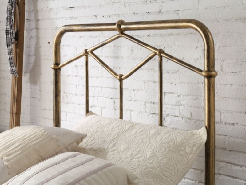 Flintshire Axton 3ft Single Metal Bed Frame In Antique Bronze