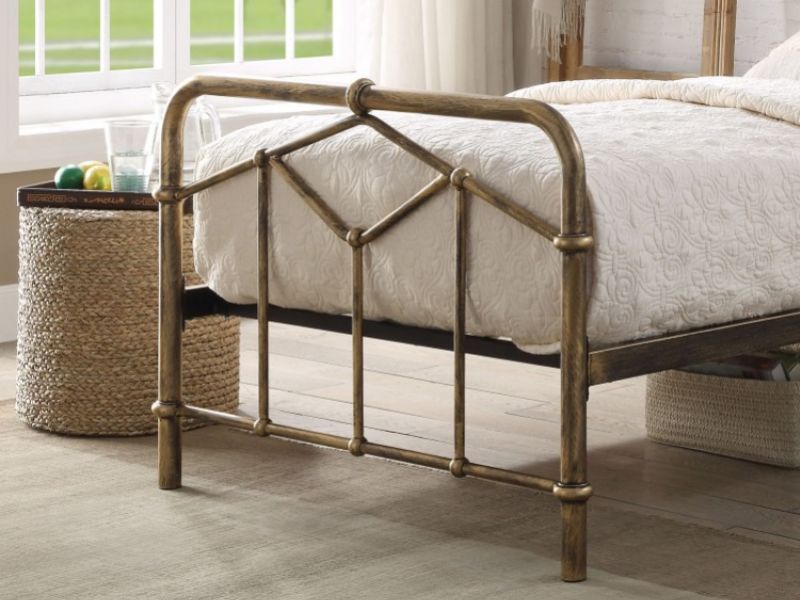 Flintshire Axton 3ft Single Metal Bed Frame In Antique Bronze