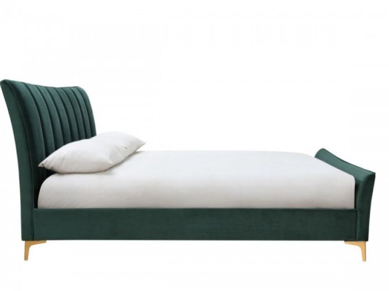 Birlea Clover 4ft Small Double Green Velvet Fabric Bed Frame