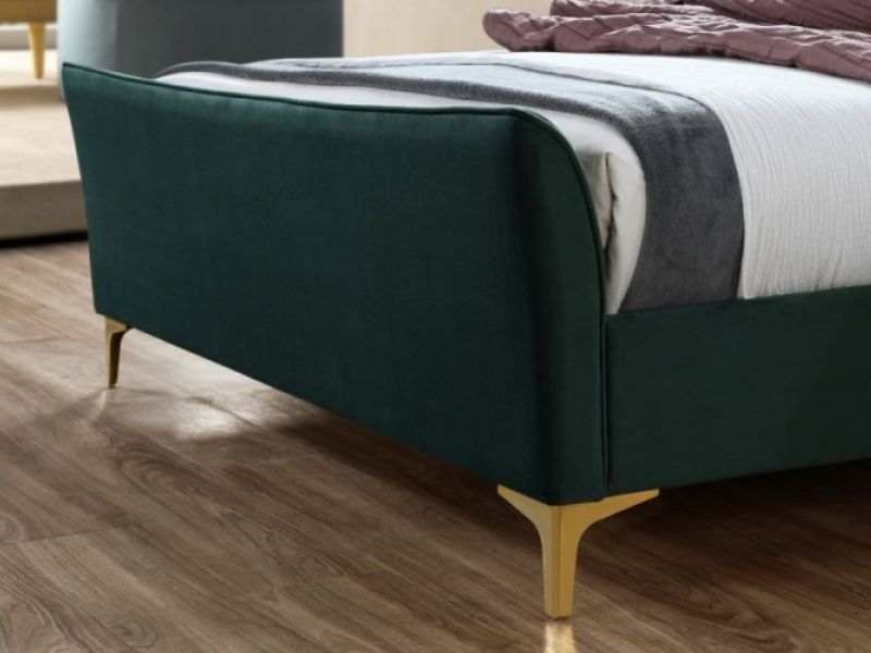 Birlea Clover 4ft6 Double Green Velvet Fabric Bed Frame