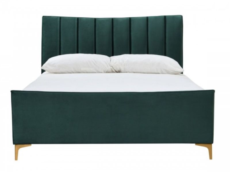 Birlea Clover 4ft Small Double Green Velvet Fabric Bed Frame