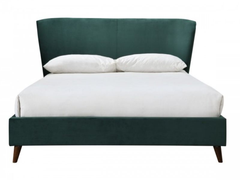 Birlea Rowan 5ft Kingsize Green Velvet Fabric Bed Frame