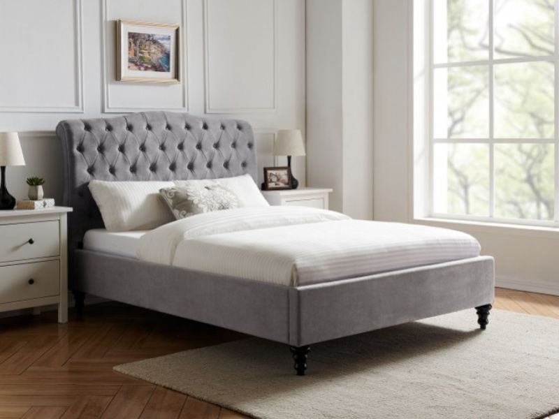 Limelight Rosa 5ft Kingsize Light Grey Fabric Bed Frame