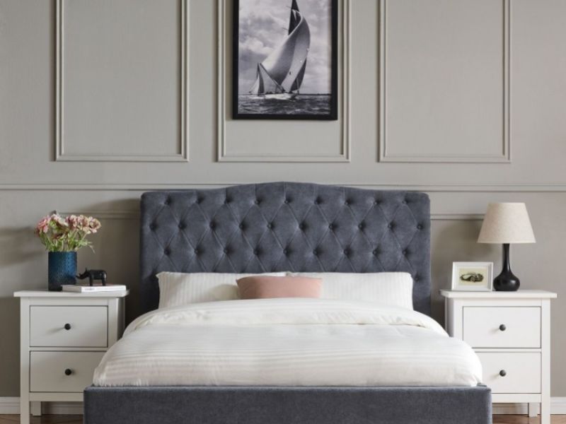 Limelight Rosa 5ft Kingsize Dark Grey Fabric Bed Frame