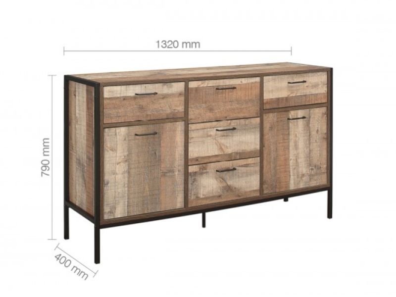 Birlea Urban Rustic Large Sideboard