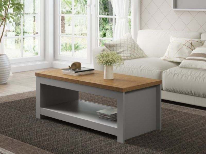 Birlea Winchester Coffee Table In Grey And Oak