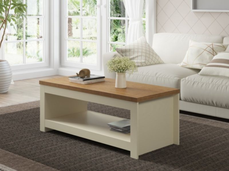 Birlea Winchester Coffee Table In Cream And Oak