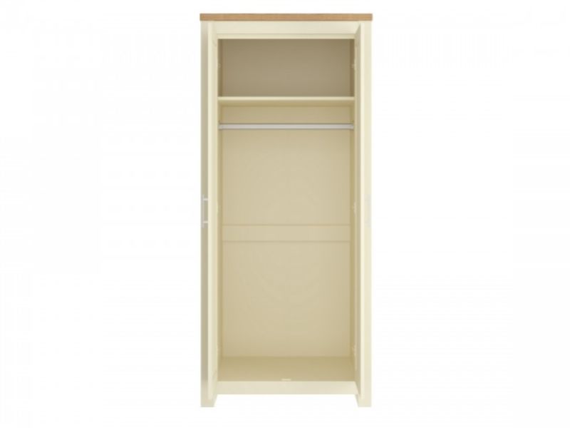 Birlea Winchester 2 Door Wardrobe In Cream And Oak