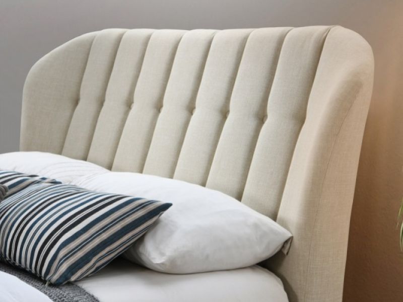 Birlea Elm 5ft Kingsize Warm Stone Fabric Bed Frame