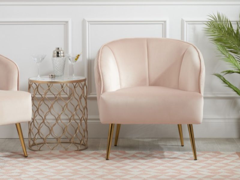 Birlea Bella Armchair In Pink Blush Fabric
