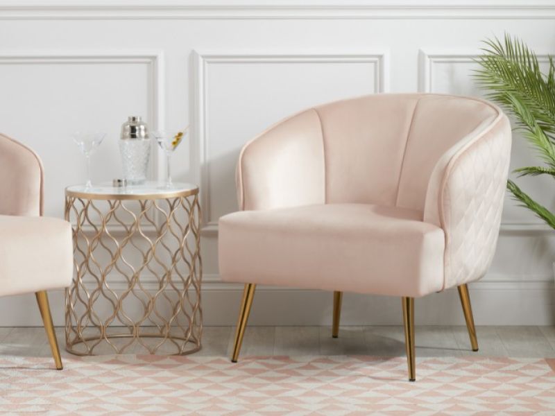 Birlea Bella Armchair In Pink Blush Fabric