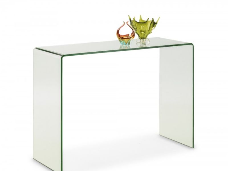 Julian Bowen Amalfi Bent Glass Console Table