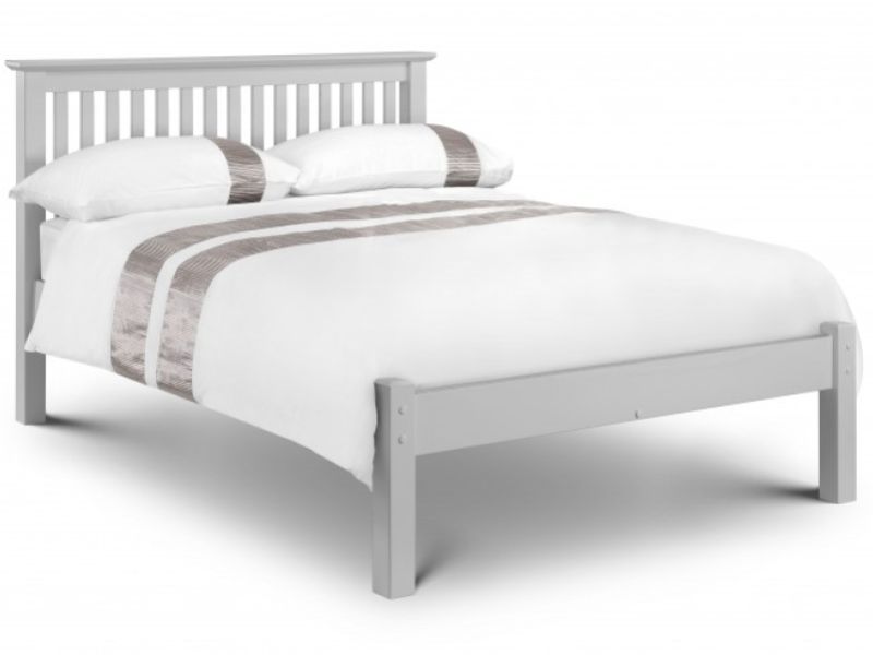 Julian Bowen Barcelona Low Foot End 4ft6 Double Wooden Bed In Dove Grey