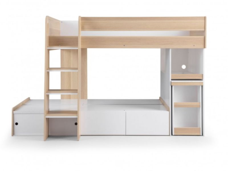 Julian Bowen Eclipse Bunk Bed In Oak And White