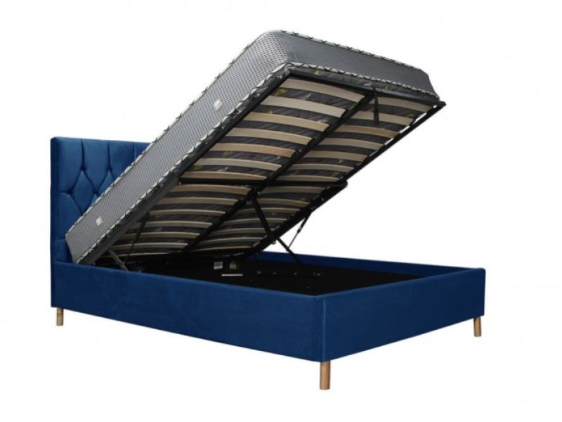 Birlea Loxley 4ft Small Double Blue Fabric Ottoman Bed Frame