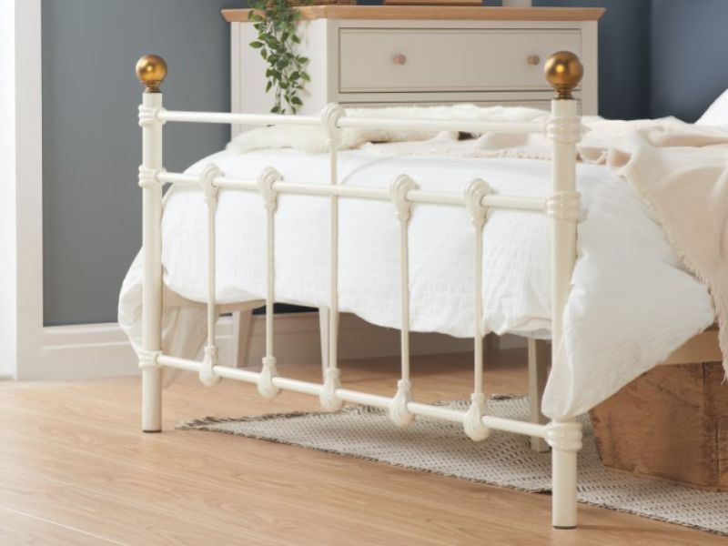 Birlea Atlas 4ft6 Double Cream Metal Bed Frame