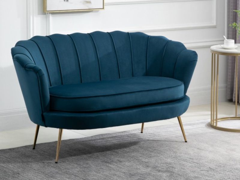 Birlea Ariel 2 Seater Sofa In Soft Blue Fabric