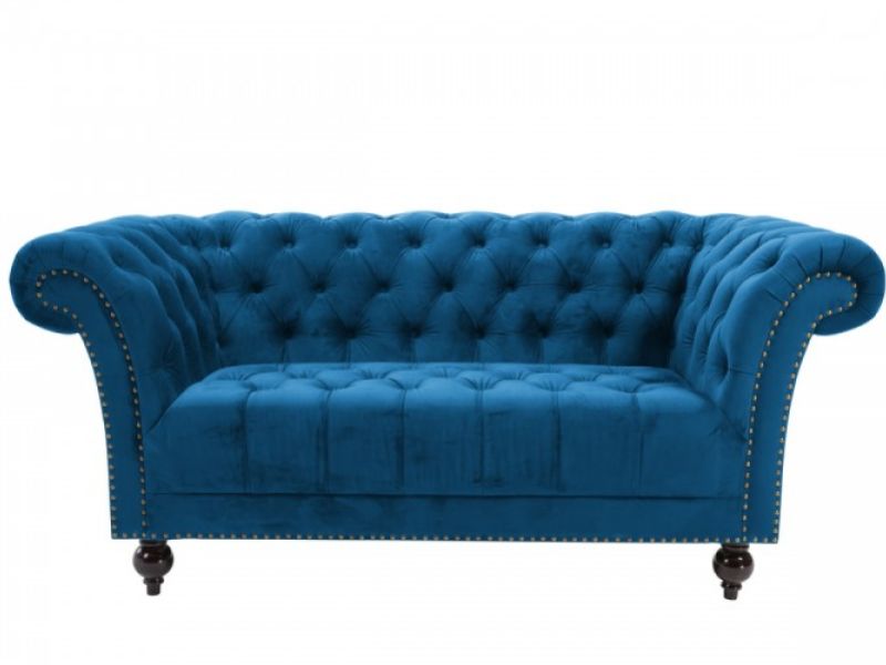 Birlea Chester 2 Seater Sofa In Midnight Blue Fabric