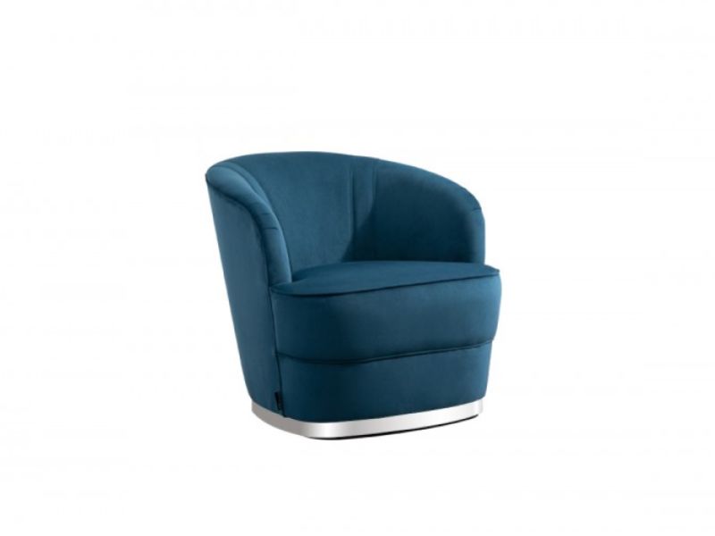 Birlea Cleo Accent Chair In Midnight Blue Fabric