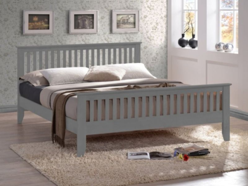 Time Living Turin 4ft6 Double Grey Wooden Bed Frame