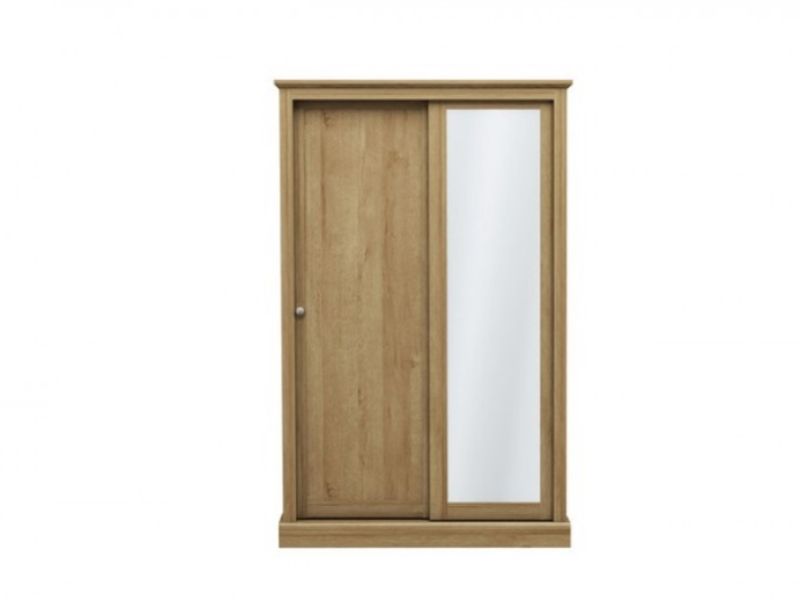 LPD Devon Oak Finish 2 Door Sliding Wardrobe With Mirror