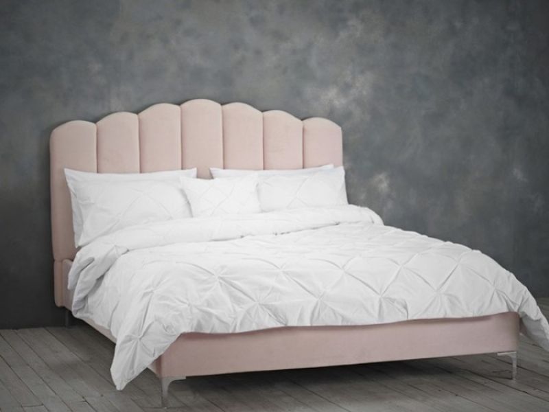 LPD Willow 4ft6 Double Pink Fabric Bed Frame