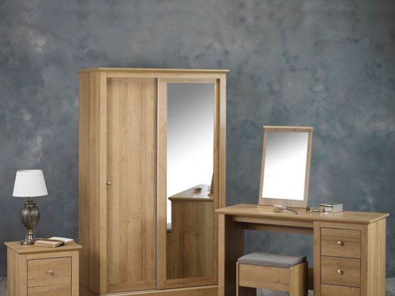 LPD Devon Oak Finish Dressing Table Set