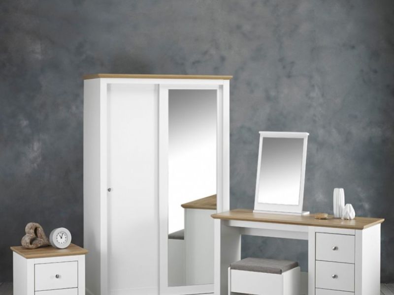 LPD Devon White Finish Dressing Table Set