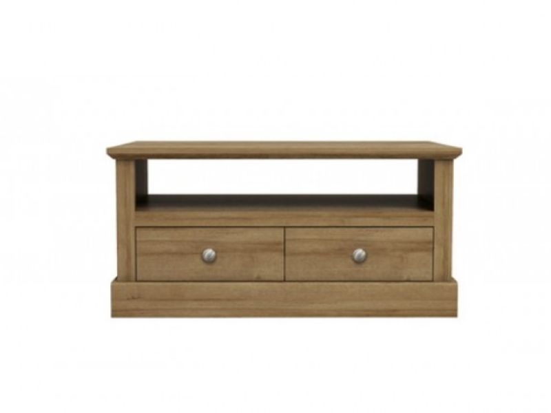 LPD Devon Oak Finish 2 Drawer Coffee Table