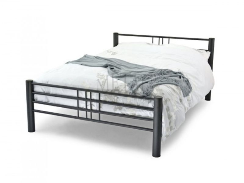 Metal Beds Cuba 4ft (120cm) Small Double Black Bed Frame