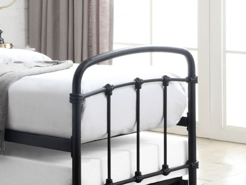 Flintshire Mostyn 3ft Single Metal Guest Bed Frame In Black