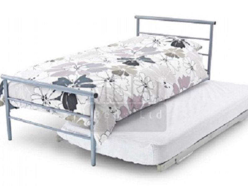 Metal Beds Guest Underbed 3ft (90cm) Single Silver Bed Frame