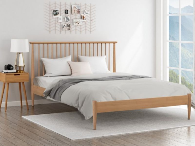 Flintshire Grosvenor 4ft6 Double Solid Oak Wooden Bed