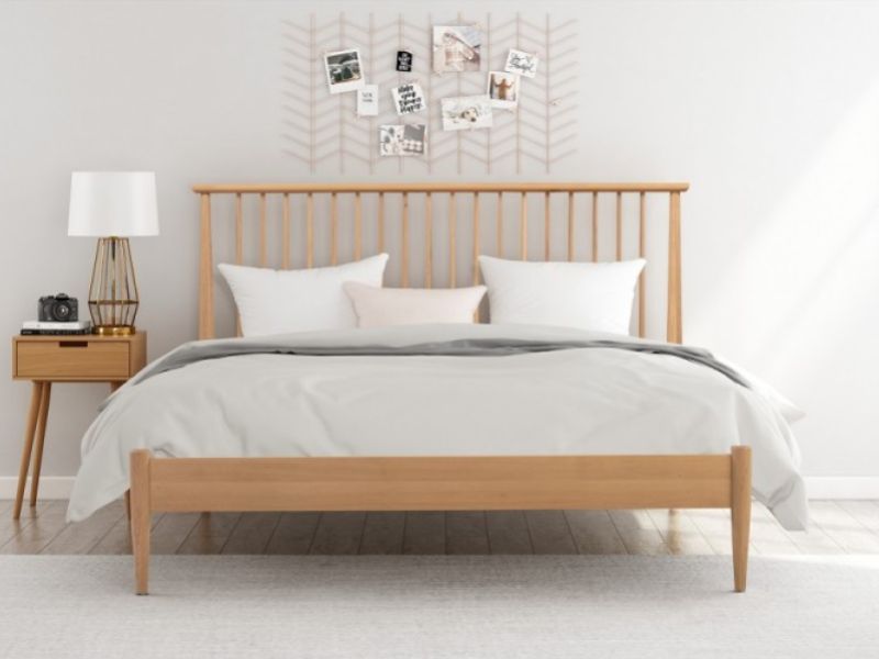 Flintshire Grosvenor 4ft6 Double Solid Oak Wooden Bed