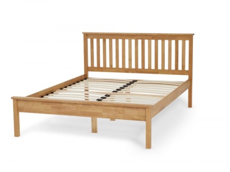 Serene Heather 4ft Small Double Wooden Bed Frame In Honey Oak