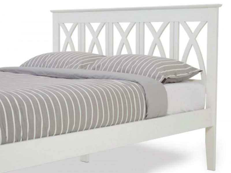 Serene Autumn 6ft Super Kingsize Wooden Bed Frame In Opal White