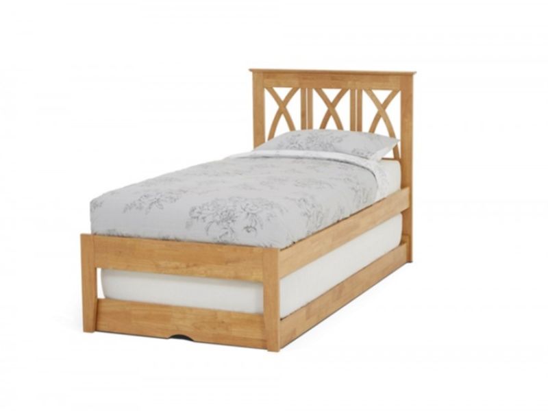 Serene Autumn 3ft Single Wooden Guest Bed Frame In Honey Oak