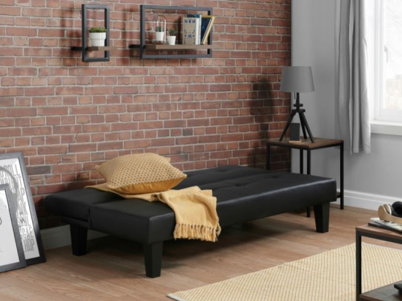 Birlea Franklin Black Faux Leather Sofa Bed