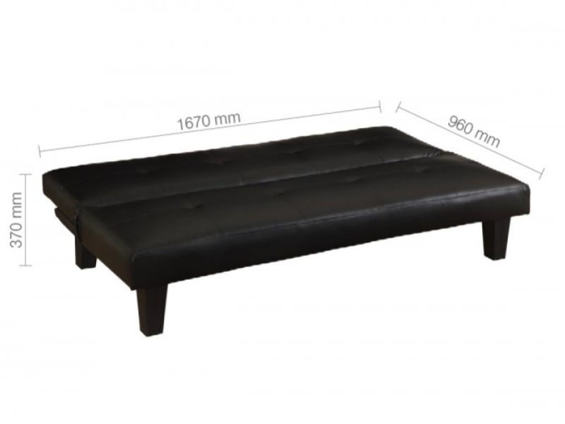 Birlea Franklin Black Faux Leather Sofa Bed