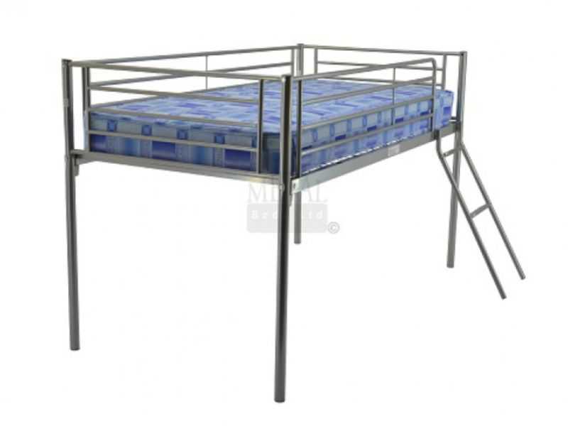 Metal Beds Midi Sleeper 3ft (90cm) Single Silver Bed Frame