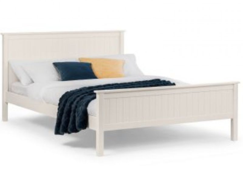 Julian Bowen Maine 4ft6 Double Surf White Wooden Bed Frame